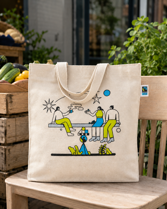 Certified Fairtrade Cotton Tote Bag, Designed and printed in Canada